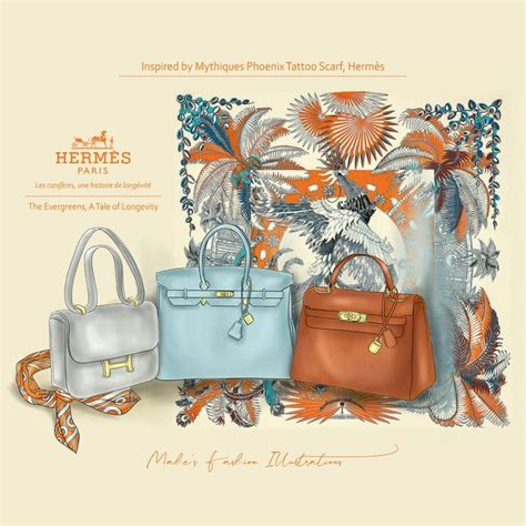 hermes handbag pen and ink illustration|hermes bag illustrations.